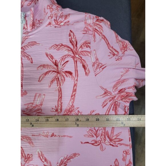 Talbots Women's XL UPF 50 Beach Villa Cosy Crush Half Zip Pullover Beach Travel - Picture 4 of 6